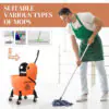 02s5b719bb73e9a52.jpg 6.9 Gal/26L Mop Bucket, Mop Bucket with Wringer, Wheels and Handle, Orange