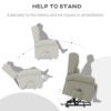09s05c194949c3d25.jpg Wingback Lift Chair for Elderly, Power Chair Recliner with Footrest, Remote Control, Side Pockets, Cream White