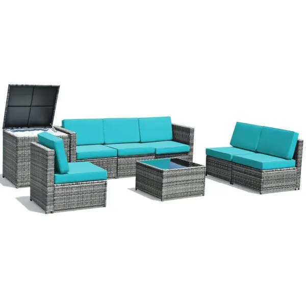 10_36_20.jpg 8 Piece Wicker Sofa Rattan Dinning Set Patio Furniture with Storage Table-Turquoise