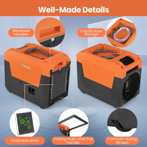 140_Pints_Commercial_1770605961229698_307849 140 Pints Commercial Dehumidifier with Pump and Drain Hose-Orange