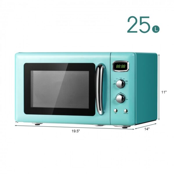 1663245496_11_407_5 0.9 Cu.ft Retro Countertop Compact Microwave Oven-Green