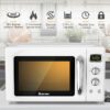 0.9 Cu.ft Retro Countertop Compact Microwave Oven-White