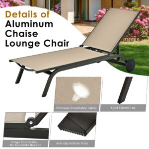 1693201384_8_379_6.jpg Aluminum Fabric Outdoor Patio Lounge Chair with Adjustable Reclining -Brown