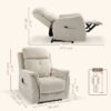 Manual Recliner Chair with Vibration Massage, Reclining Chair Nursing Chair with Side Pockets, 5 Massage Modes, for Living Room, Beige