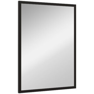 20" x 28" Bathroom Mirror for Wall, Rectangular Mirror for Living Room, Bedroom, Entryway, Black