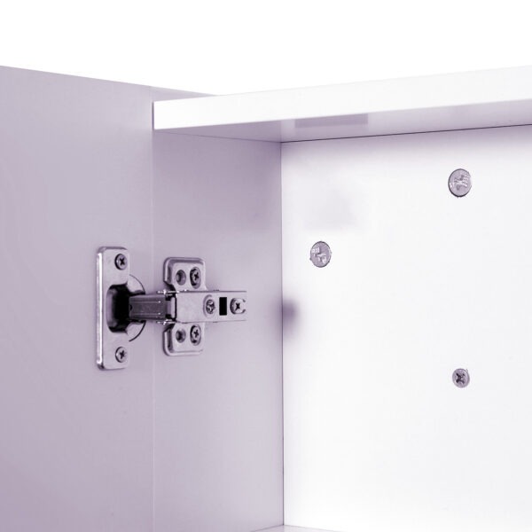 Wall Mount Mirrored Medicine Cabinet, Bathroom Mirror Cabinet with Adjustable Shelf, Double Soft Closing Doors, Light Lilac