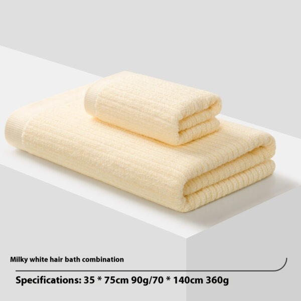 Pure Cotton Absorbent Bath & Face Towel – Soft, Durable Household Towel