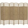 2YLce218bf0d2b90d.jpg 6 Panel Folding Room Divider, Portable Privacy Screen, Wave Fiber Room Partition for Home Office, Natural