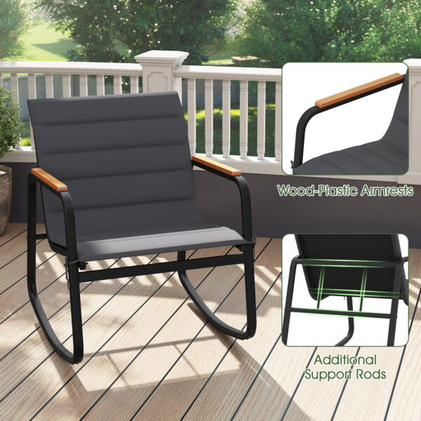 3 Piece Outdoor Rocking Bistro Set
