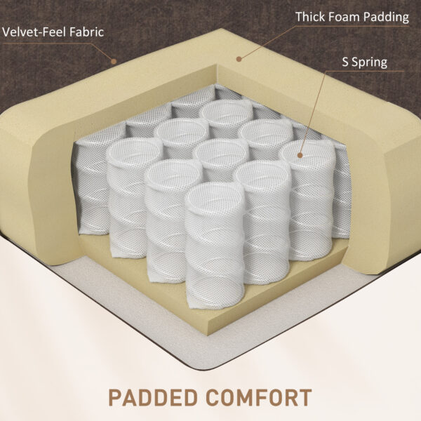 Manual Recliner Chair with Vibration Massage, Reclining Chair for Living Room with Side Pockets, Brown