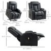 Electric Power Lift Chair for Elderly, PU Leather Recliner Chair with Footrest, Remote Control, Side Pockets and Cup Holders for Living Room, Black