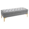 End of Bed Bench, Upholstered Bench, Entryway Shoe Bench with Button Tufted for Living Room, Bedroom, Grey