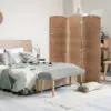 5ywadb1960f609b03.jpg 6ft Folding Room Divider, 3 Panel Wall Partition with Wooden Frame for Bedroom, Home Office, Natural