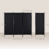 6' 3 Panel Room Divider, Double Hinged Folding Wall Divider, Indoor Privacy Screen for Home Office, Black
