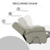 6Sk329194949c3d25.jpg Wingback Lift Chair for Elderly, Power Chair Recliner with Footrest, Remote Control, Side Pockets, Cream White