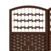 8IYfd818befb702de.jpg 3 Panel Folding Room Divider, Portable Privacy Screen, Wave Fiber Room Partition for Home Office, Brown