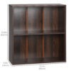 Wood Small Bookshelf 2 Tier Storage Rack Chest Unit Home Office Furniture Walnut