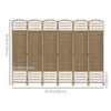 8Jd6f718bf0d2b90d.jpg 6 Panel Folding Room Divider, Portable Privacy Screen, Wave Fiber Room Partition for Home Office, Natural