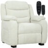 Massage Recliner Chair, Power Recliner with Quiet Brushless Motor, Remote, Pockets, 2 Memory Positions, Beige