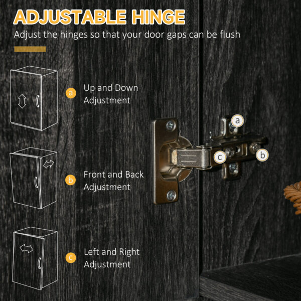 8kI48d189df9af051.jpg 71" Kitchen Buffet with Hutch, Freestanding Kitchen Cabinet with Doors, Drawers, Microwave Counter, Black