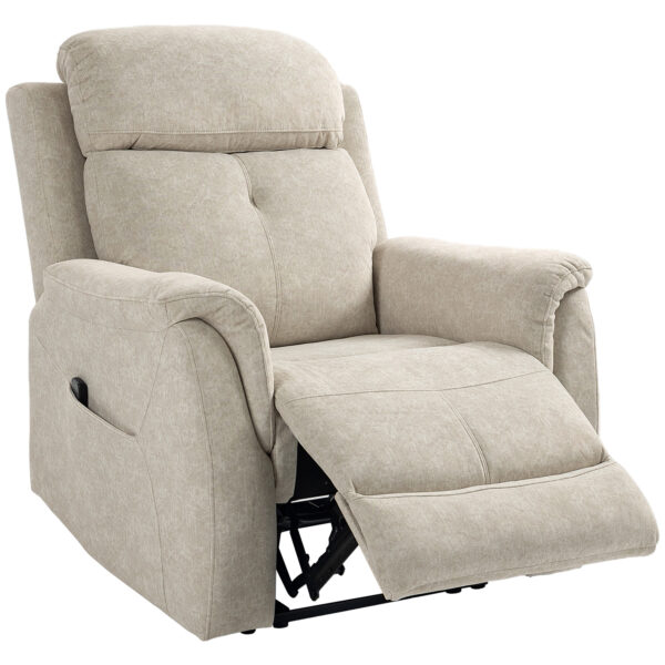 Manual Recliner Chair with Vibration Massage, Reclining Chair Nursing Chair with Side Pockets, 5 Massage Modes, for Living Room, Beige