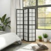 3 Panel Room Divider, 5.6 ft Folding Wall Divider Room Partition for Home Office, Bedroom, Black