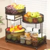 A30974d21b9b24c1a9f7d5cc8cd05f0aaw-1.webp Fruit Basket Bowl Fruit and Vegetable Storage Basket for Kitchen Counter Removable Bread Snack Product Storage Rack