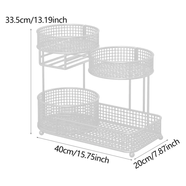 A6aacf167368944ff8722176da11edf34w-2.webp Fruit Basket Bowl Fruit and Vegetable Storage Basket for Kitchen Counter Removable Bread Snack Product Storage Rack