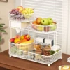 A7b2a4a9939fd481ab01be685a774f26ae-1.webp Fruit Basket Bowl Fruit and Vegetable Storage Basket for Kitchen Counter Removable Bread Snack Product Storage Rack