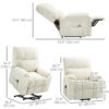 APs66c19492f86bf5.jpg Lift Chair for Seniors, Microfibre Upholstered Power Recliner Chair with Remote, Quick Assembly, Cream White