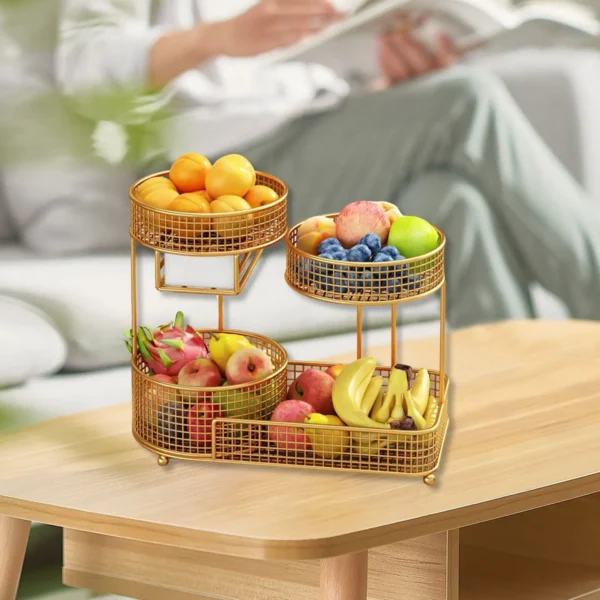 Adf988aa1bdd54942858640808ea5ffbbF-1.webp Fruit Basket Bowl Fruit and Vegetable Storage Basket for Kitchen Counter Removable Bread Snack Product Storage Rack