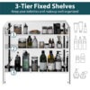 Wall Mounted Mirror Cabinet, Bathroom Medicine Cabinet with Mirror, 2 Doors and 3-tier Shelving, Silver