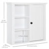 BvY3c71887b0d3ebb.jpg Bathroom Wall Cabinet, Wall Mounted Medicine Cabinet with 3 Open Shelves and Storage Cupboard for Laundry Room, White