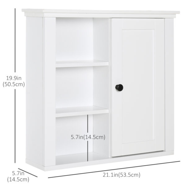 BvY3c71887b0d3ebb.jpg Bathroom Wall Cabinet, Wall Mounted Medicine Cabinet with 3 Open Shelves and Storage Cupboard for Laundry Room, White