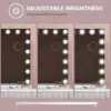 Cvl7ee19b7c718791.jpg Hollywood Vanity Mirror with Lights, 31.5" x 24.4" Lighted Makeup Mirror with 3 Colour, 10X Magnifying, USB Port, White