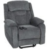 Power Recliner Chair with Massage, Electric Lift Chair for Elderly with Side Pockets, 2 Memory Positions, Remote, Grey