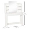 E5Ha6e1985963bdd6.jpg Vanity Table, Makeup Vanity with Open Shelves and Drawer, Dressing Table for Bedroom, White