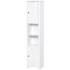 Tall Medicine Cabinet, Freestanding Bathroom Storage Cabinet with Shelves and 2 Cupboards, Bathroom Organizer, White