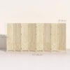 Wooden Room Divider with Pegboard Display, 8 Panel Folding Privacy Screen for Home Office, Natural Wood