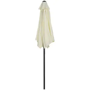 ETb31c19c4fcbe48c.jpg 6.6FT Patio Umbrella, Outdoor Parasol with 6 Solid Ribs, Cream White