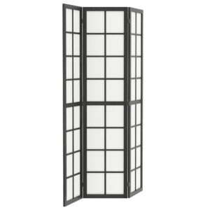 3 Panel Room Divider, 5.6 ft Folding Wall Divider Room Partition for Home Office, Bedroom, Black