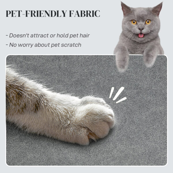 Massage Recliner Chair with Quiet Brushless Motor Pet-Friendly Fabric Power Recliner with 2 Memory Positions Grey