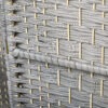 6 Ft Tall Folding Room Divider, 4 Panel Portable Privacy Screen, Hand-Woven Partition Wall Divider, Mixed Grey