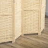 GAY30319c52289224.jpg 4-Panel Room Divider, 5.6 FT Bamboo Freestanding Folding Privacy Screen for Indoor Bedroom Office, Natural Wood