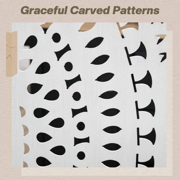 3 Panel Room Divider, 5.6 Ft Tall Portable Folding Privacy Screen, Wood Partition Wall Divider for Home Office, White