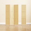 3-Panel Room Divider, 5.6 FT Freestanding Folding Privacy Screen, Partition Wall Divider, Natural Wood