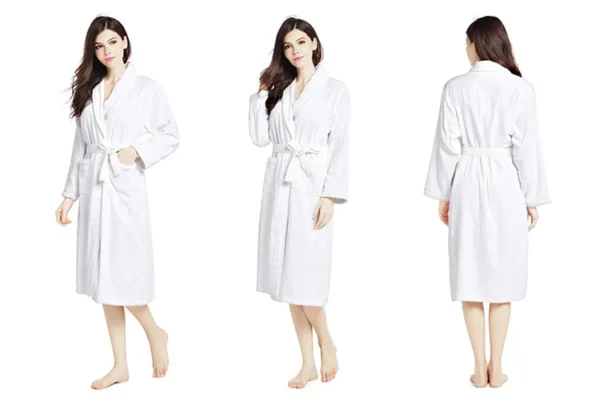 Home Bathrobe 100% Cotton pink Toweling Terry Robe Unisex lovers Soft Bath Robe Men And Women Nightrobe Sleepwear Casual  2024