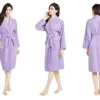 H2f70fae45ab34f3ba121792899b0eceaq.webp Unisex 100% Cotton Toweling Terry Bathrobe – Soft Pink Home & Spa Robe (L–XL)