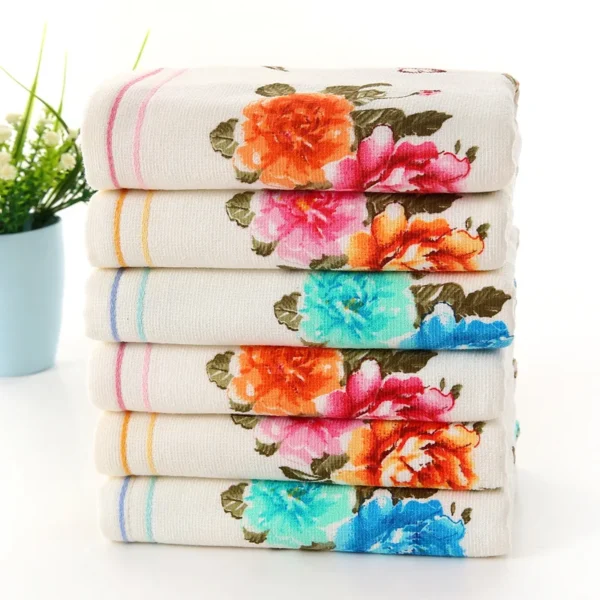 H3f6f297a685d46ba9b660e3266f5dadej.webp 2025 New Luxury 100% Cotton Towel with Bath Towels New Women Peony Beach Towel Bathroom Set for Family Guest Bathrooms Gym