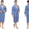 Home Bathrobe 100% Cotton pink Toweling Terry Robe Unisex lovers Soft Bath Robe Men And Women Nightrobe Sleepwear Casual  2024